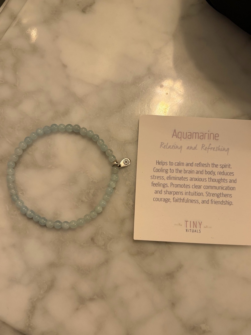 Tiny Rituals aquamarine bracelet